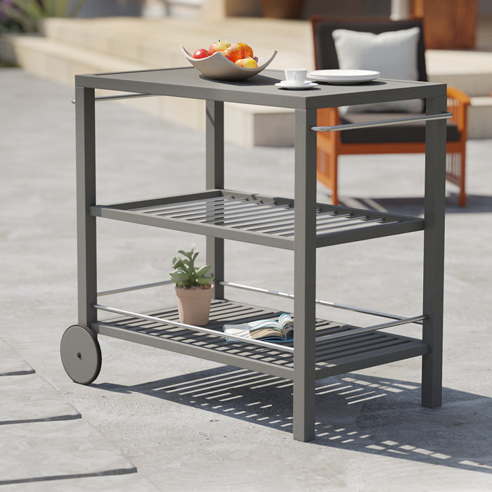 AllModern Iselle Outdoor Bar Serving Cart & Reviews Wayfair